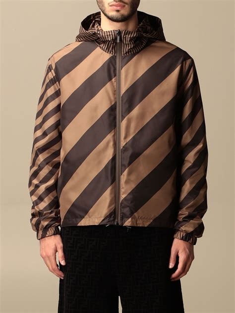 fendi reversible jacket men's|fendi windbreaker jacket black.